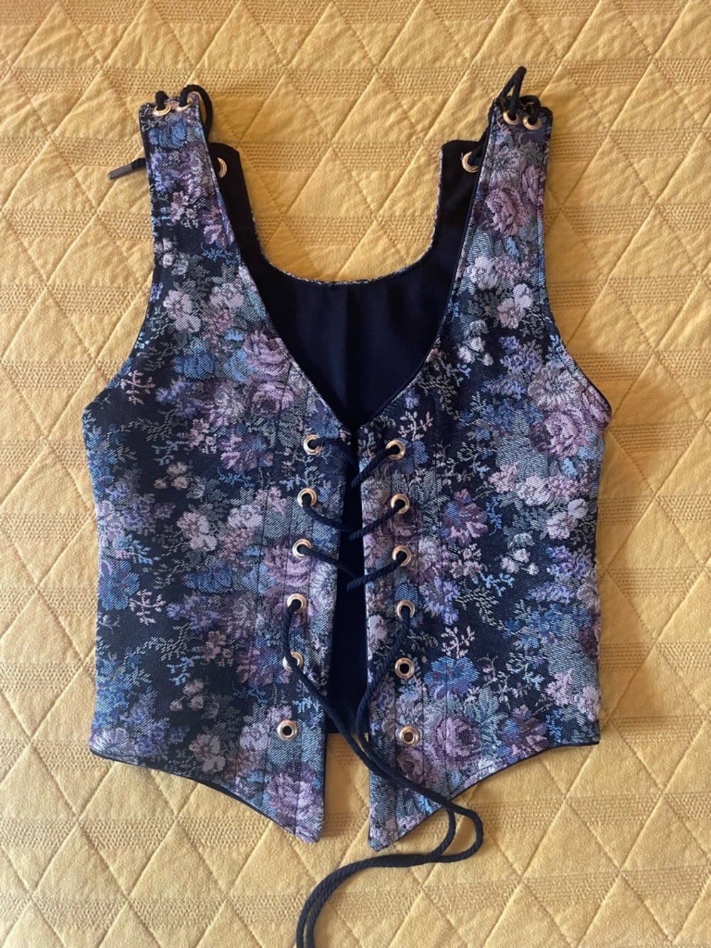 Floral Lace-Up Corset -Renaissance Faire- Medieval/Fantasy/Fairy